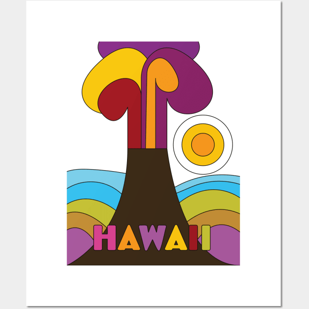 Hawaii 1960s Travel poster Wall Art by nickemporium1